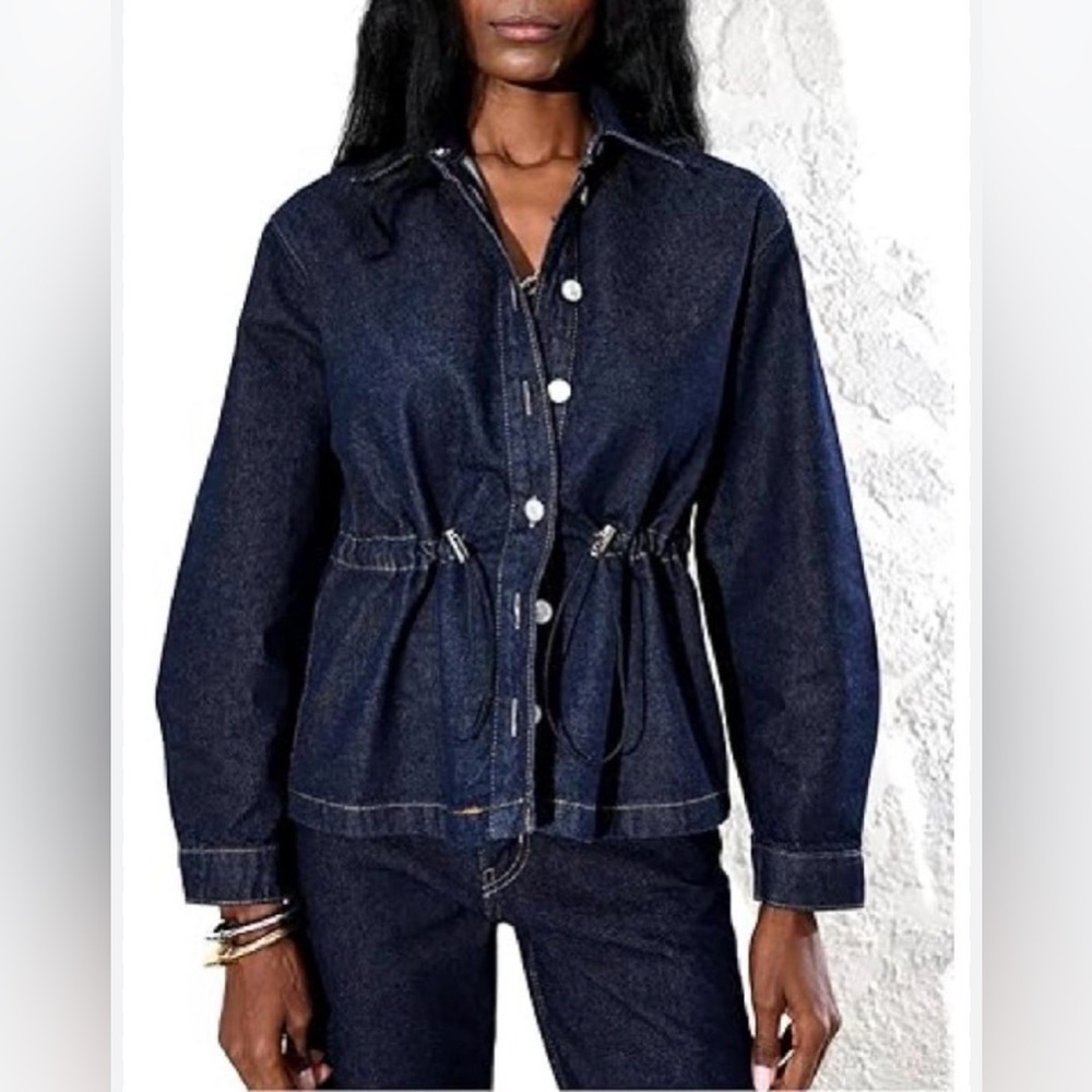 Zara Dark Blue Jean Jacket - Picture 2 of 11